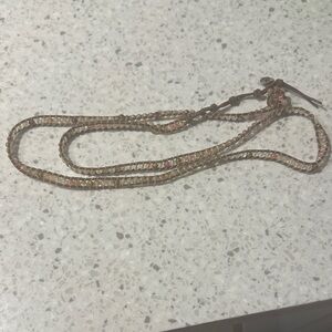 Shades of pink and brown Beaded Necklace